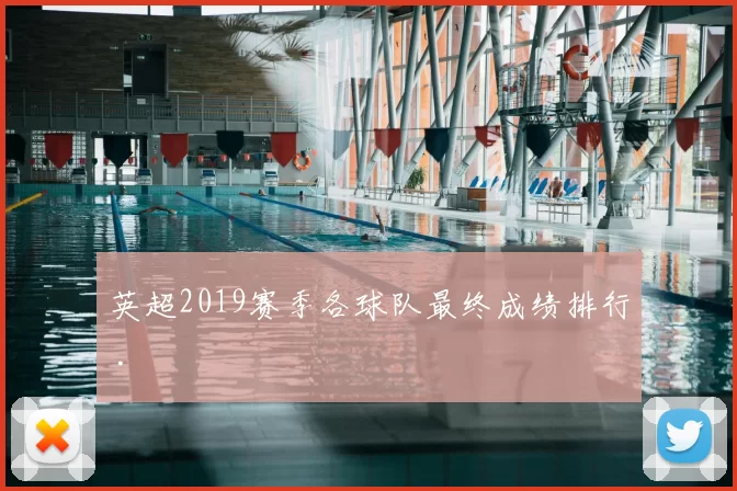 英超2019赛季各球队最终成绩排行 .